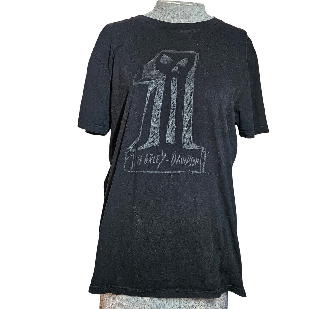 Black Harley Davidson Short Sleeve Tee Size Large